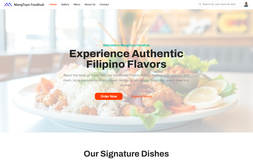 Food Landing Page